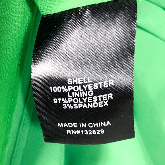 Michael Costello Heaven‎ Chiffon One Shoulder Dress Green Asymmetric Hem Sz XS - Picture 12 of 13